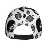 Black And White American Football Print Baseball Cap