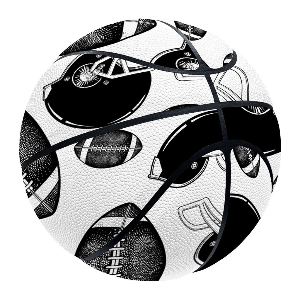Black And White American Football Print Basketball