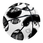 Black And White American Football Print Basketball