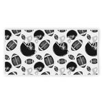 Black And White American Football Print Beach Towel