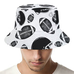 Black And White American Football Print Bucket Hat