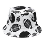 Black And White American Football Print Bucket Hat
