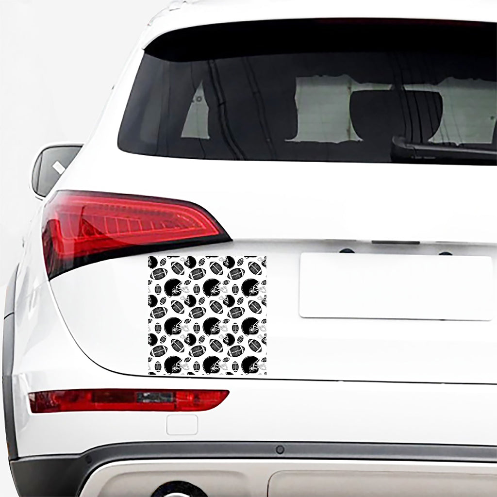 Black And White American Football Print Car Sticker