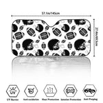 Black And White American Football Print Car Windshield Sun Shade