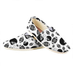 Black And White American Football Print Casual Shoes