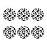 Black And White American Football Print Coaster Set