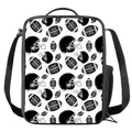 Black And White American Football Print Crossbody Lunch Bag