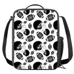Black And White American Football Print Crossbody Lunch Bag