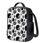 Black And White American Football Print Crossbody Lunch Bag