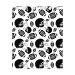 Black And White American Football Print Curtain