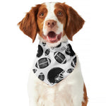Black And White American Football Print Dog Bandana