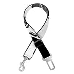 Black And White American Football Print Dog Seat Belt