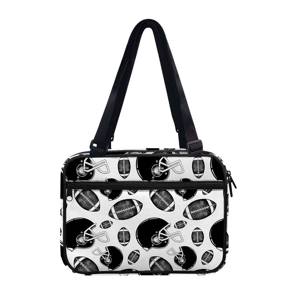 Black And White American Football Print Double Strap Bible Bag