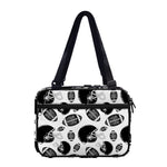 Black And White American Football Print Double Strap Bible Bag