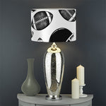 Black And White American Football Print Drum Lamp Shade