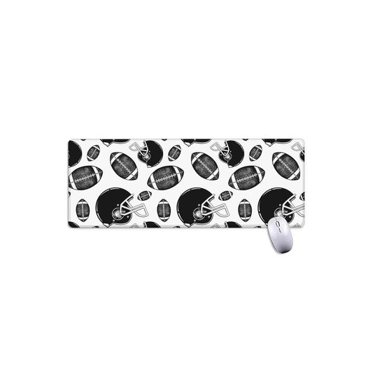 Black And White American Football Print Extended Mouse Pad