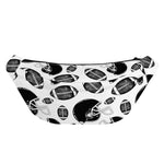 Black And White American Football Print Fanny Pack