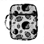 Black And White American Football Print Front Pocket Bible Bag