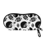 Black And White American Football Print Glasses Case