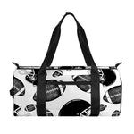 Black And White American Football Print Gym Bag