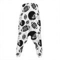 Black And White American Football Print Hammer Pants