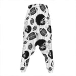 Black And White American Football Print Hammer Pants