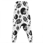 Black And White American Football Print Hammer Pants