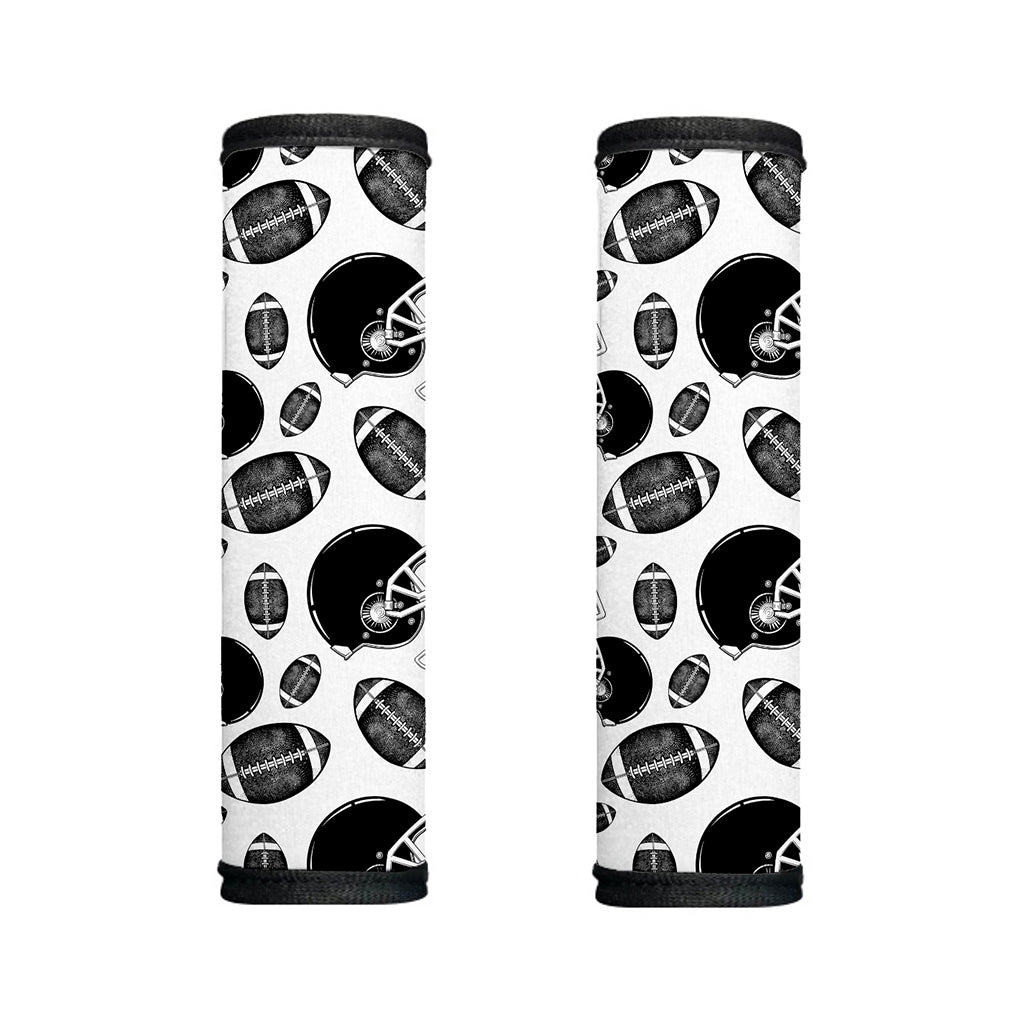 Black And White American Football Print Handle Covers
