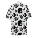 Black And White American Football Print Hawaiian Shirt