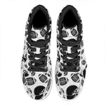 Black And White American Football Print High Top Leather Sneakers