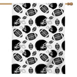 Black And White American Football Print House Flag