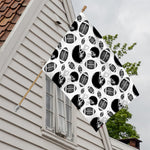 Black And White American Football Print House Flag