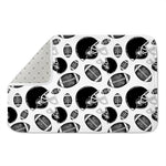 Black And White American Football Print Indoor Door Mat