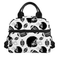 Black And White American Football Print Insulated Lunch Bag