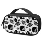 Black And White American Football Print Insulin Cooler Travel Case