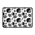 Black And White American Football Print Kitchen Mat