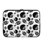 Black And White American Football Print Laptop Sleeve
