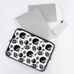 Black And White American Football Print Laptop Sleeve