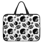 Black And White American Football Print Laptop Sleeve With Handle