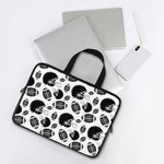 Black And White American Football Print Laptop Sleeve With Handle