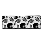 Black And White American Football Print Long Kitchen Mat