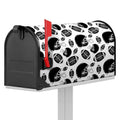 Black And White American Football Print Mailbox Cover