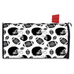 Black And White American Football Print Mailbox Cover