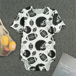 Black And White American Football Print Men's Bodysuit