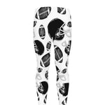 Black And White American Football Print Men's leggings