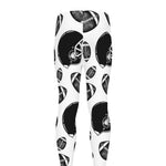 Black And White American Football Print Men's leggings