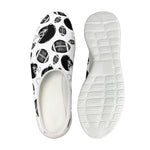Black And White American Football Print Mesh Casual Shoes