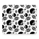 Black And White American Football Print Mouse Pad
