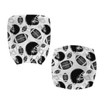 Black And White American Football Print Office Chair Cover