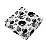Black And White American Football Print Outdoor Seat Cushion Cover
